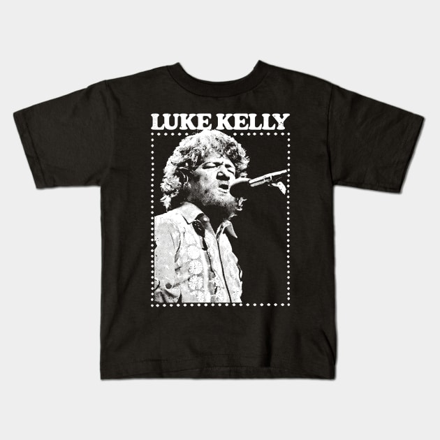 Luke Kelly -- Vintage Style Original Design Kids T-Shirt by feck!